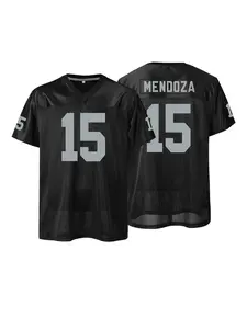 Men's Las Vegas#15 Embroidered American Football Sporty Jersey Loose Breathable Short Sleeve Pullover Sportswear Classic Retro Mesh Shirts For Adults Soccer Uniform Suitable for Street Wear Hip Hop Football Style Daily Party Training