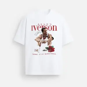 Allen Iverson Basketball T-Shirt | Vintage 90s The Answer Graphic Tee | More Than Basketball Legend Streetwear Top | Unisex Casual Cotton Crewneck Short Sleeve Tee For Mens Womens Basketball Fans Gift