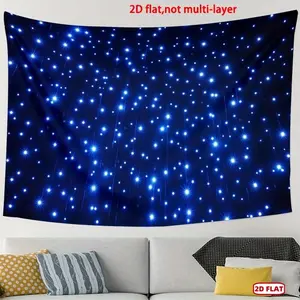 1pc LED Starry Sky Backdrop DMX512 Star Curtain with Lighting Controller - No Electricity Needed, Durable Polyester Fabric for Weddings, Birthdays, Graduations, Tailgate Parties & Stage Events