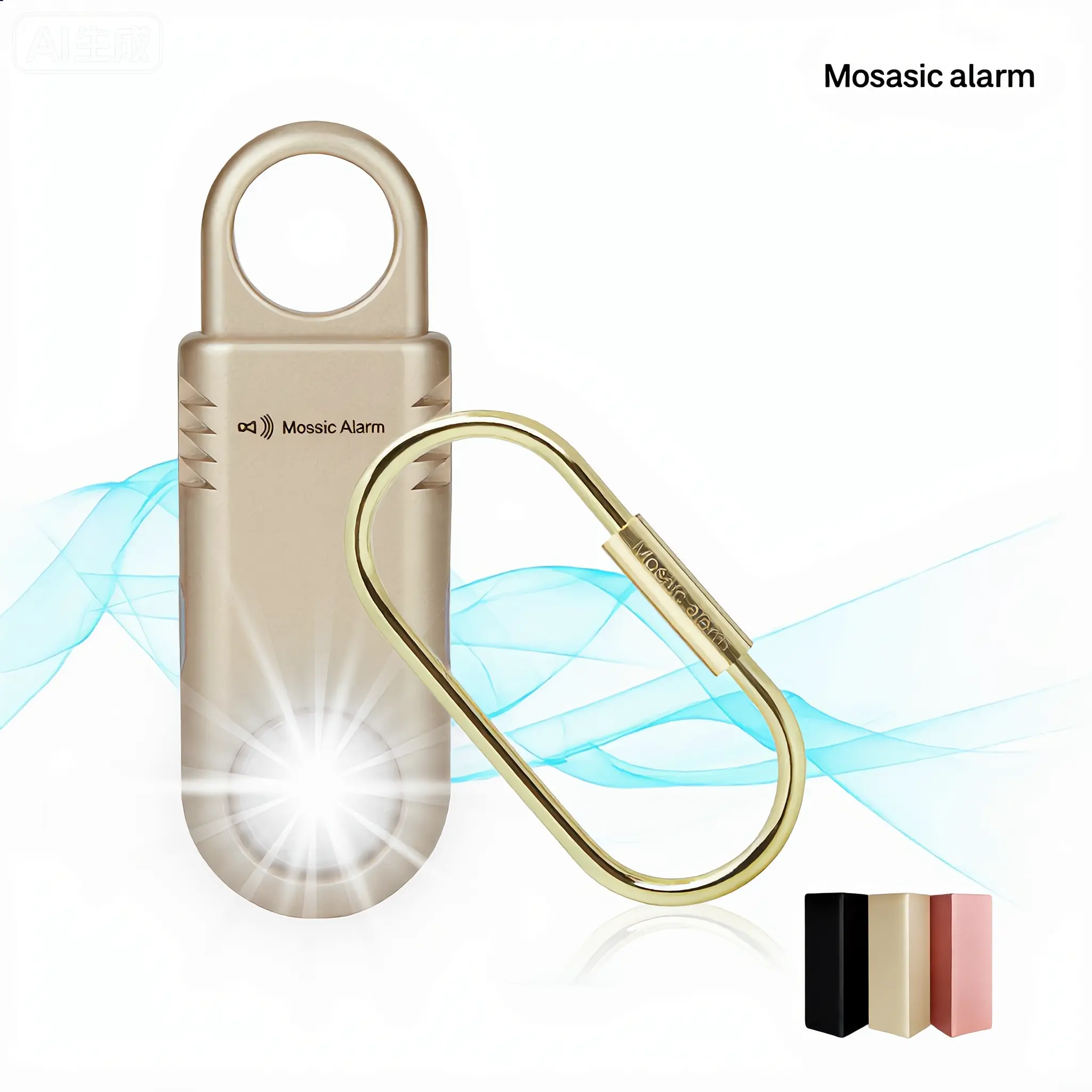 Hangable Keychain Safety Alarm with Ultra Strobe Lights, SOS Emergency Survival Kit for Women & Kids, Portable Outdoor Danger Siren Device for Hiking & Camping (Includes Batteries)
