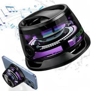 G300 Magnetic Bluetooth-compatible Speaker, Portable Wireless Speaker with Phone Holder, RGB Function Speaker for Camping, Parties and Computer Desktop Use, Audio, Multifunctional Wireless Speaker, Portable Waterproof Speaker