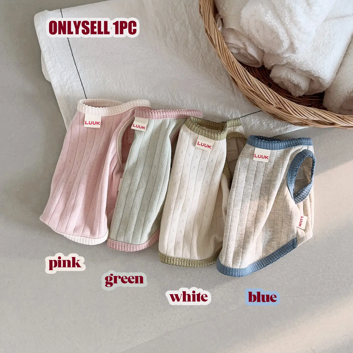 Breathable Pet Vest for Small Dogs & Cats - Colorful Trim Sleeveless T-Shirt, Lightweight Summer Clothes for Puppies, Kittens, Teacup Yorkie, Chihuahua, Maltese, Puppy Clothes