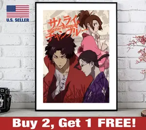 Samurai Champloo Poster Print Anime Manga Wall Art Fuu Jin Mugen 2