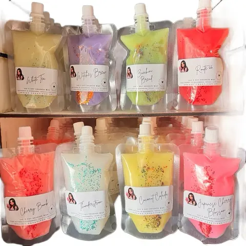 Scented Soy Candle Wax Melts Pack (4 fl oz Squeeze Meltable) - Smokeless Home Fragrance Products, Household Fragrance Room Scent, Easy-to-Clean Decorative Birthday Gift, Floral Aroma Sleep Aid, 24-Month Shelf Life, All Seasons Home Care Supplies