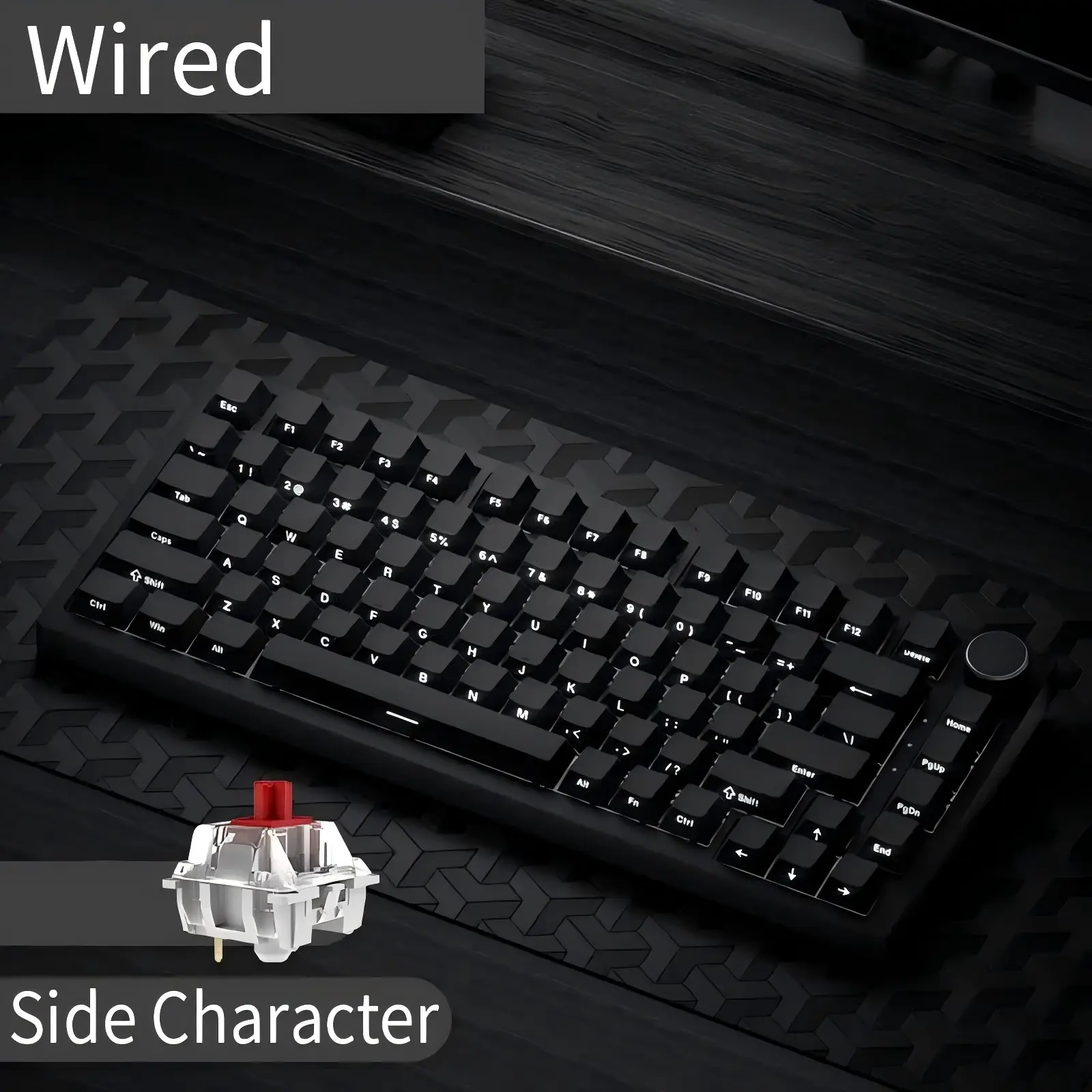 AJAZZ AK820 Wired Mechanical Keyboard, Hot Swappable Keyboard, Side Engraved Keycap Keyboard, Full Key Hot Swap Gasket Structure Keyboard, Gasket Mount Keyboard, Gaming Keyboard for Gaming, Computer Game Hardware