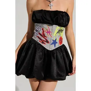 PATCHED UP STRETCH DENIM BELT