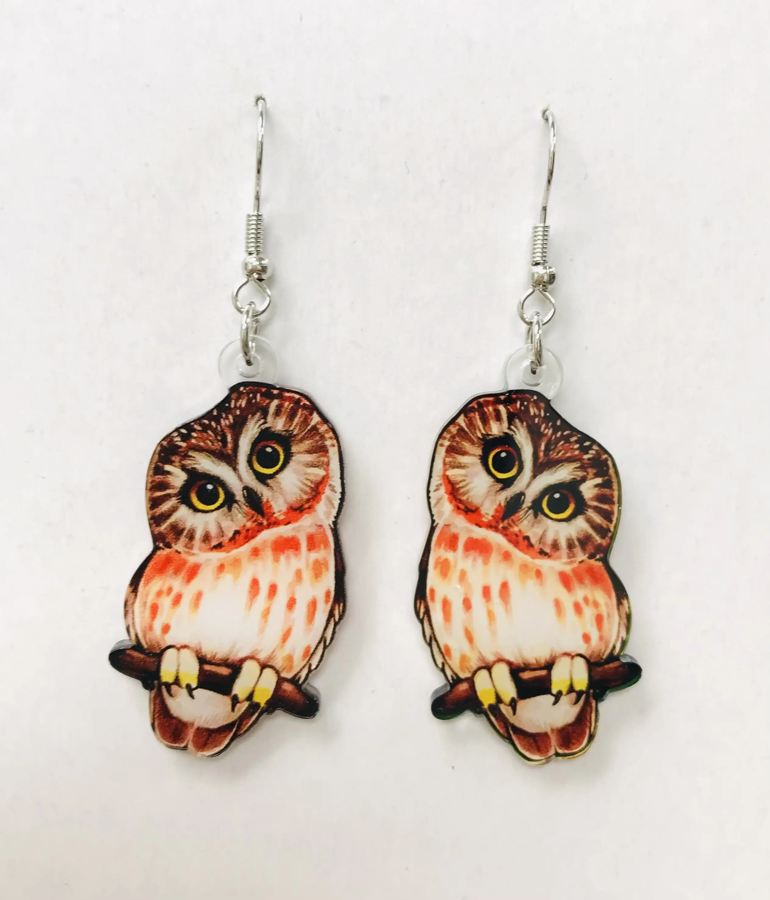 Woodland Animal Earrings, Cute Baby Owl earring