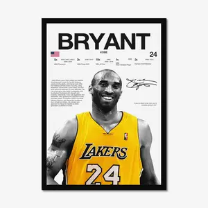 Kobe Bryant Hardline Series Poster - Black Mamba Legend Wall Art - Modern Basketball Decor - Gift for Him [UNFRAMED]