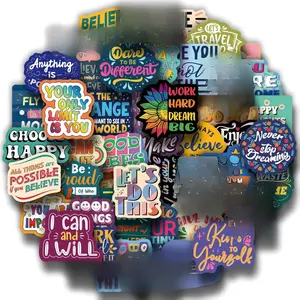 200PCS Modern Motivational Stickers Inspirational Positive Affirmation Vinyl Decals for Water Bottles Laptops Vision Board Supplies Durable Reusable