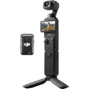 DJI Osmo Pocket 3 Creator Combo, 1'' CMOS, 4K Resolution/120fps Vlog Camera, 3-Axis Stabilization, Face/Object Tracking, Mic Included for Clear Sound, Digital Camera for YouTube