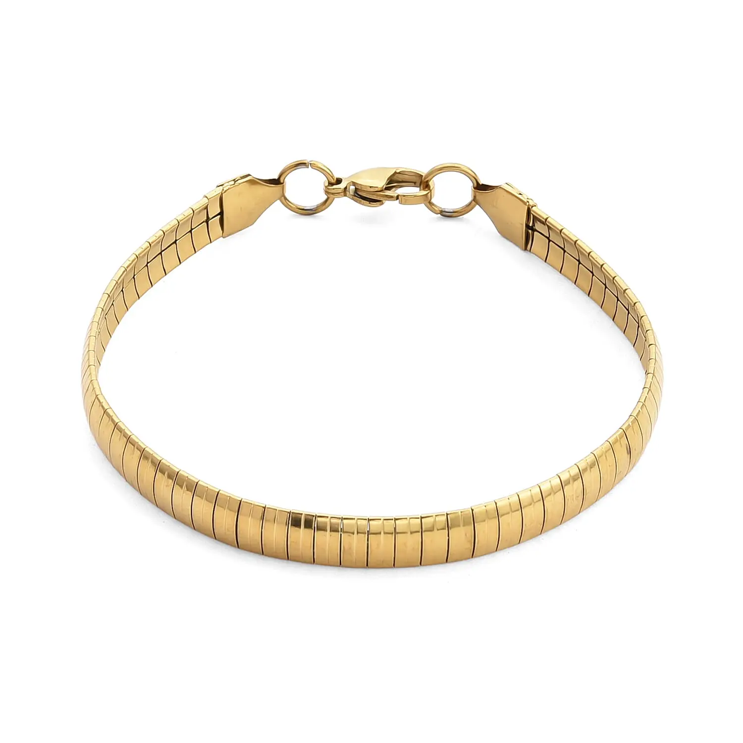 Omega Chain Bracelet in ION Plated YG Stainless Steel (7.5-9.5In) Omega Chain Bracelet in ION Plated YG Stainless Steel (7.5-9.5In)