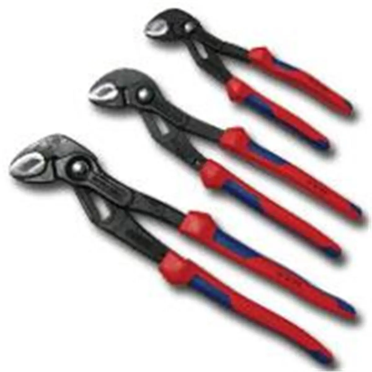 Knipex Heavy-Duty 3-Piece Multi-Function Cobra Pliers Set, Hand Tools with Push Button, Self-Grip Jaws for Sports & Outdoor Fishing