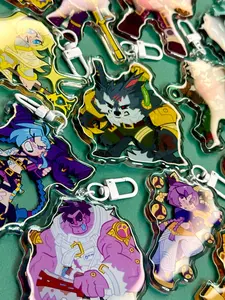 League of Legends/Arcane/2XKO Themed 3" Acrylic Keychains - Bag Charm, Bold Statement, EDC, Keychain Charm Accessories, Acrylic Keychain Keychains, Bag Charm Keychains