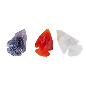 Crystal Arrowhead Bundle - Carnelian, Clear Quartz and Amethyst