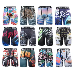 2pcs /3pcs /4pcs Men's Graphic Print Sports Boxers Anti-Chafing & with Separate Pouch Breathable for Outdoor Fitness Anti-Friction