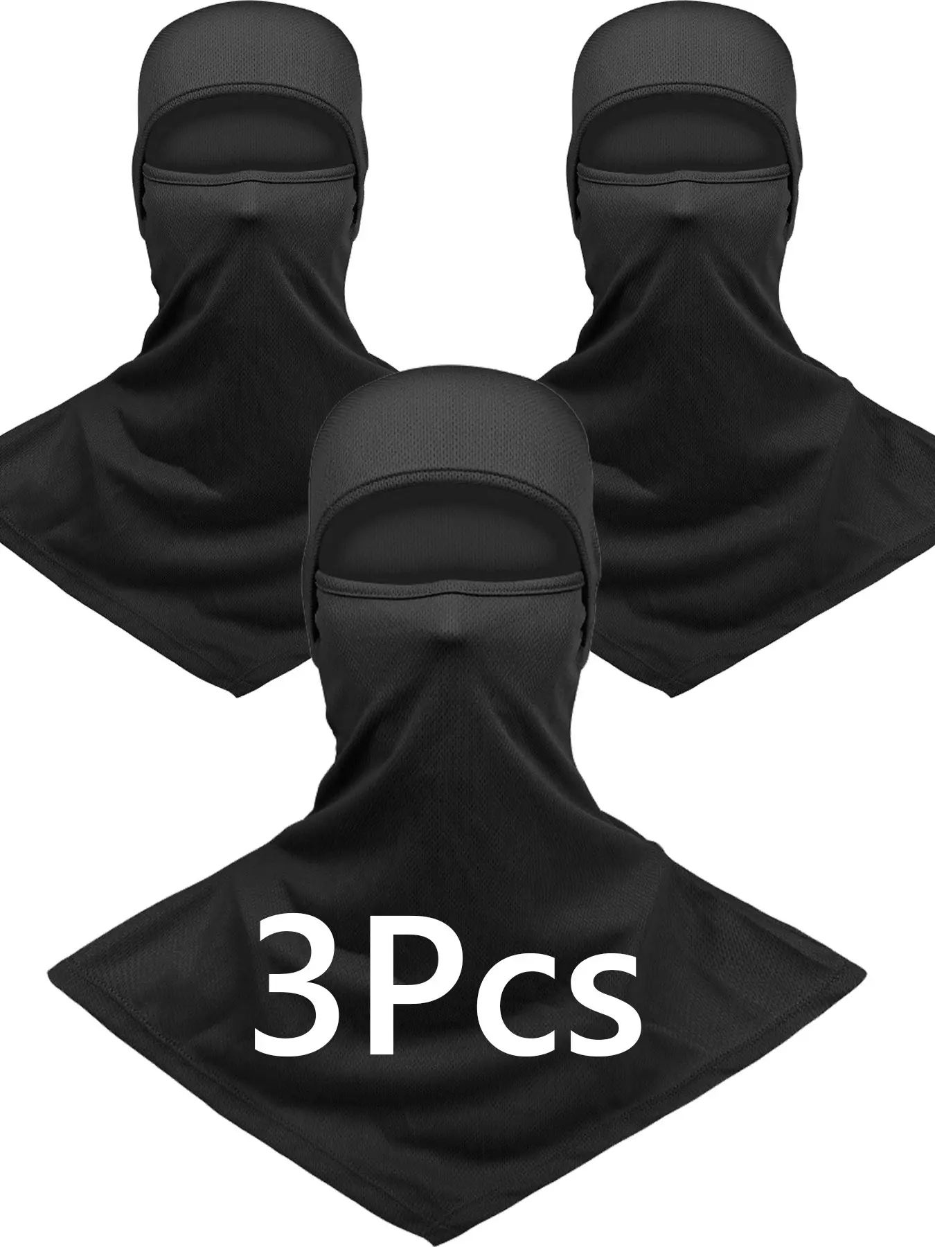 3 Piece Balaclava Face Cover Sun Protection Neck Cover Summer Balaclava Motorcycle Face Mask for Men Women Balaclava Face Cover Breathable Long Neck Covers Summer Neck Protector for Men Sun Protection Mask Neck Gaiter Neck Gaiter Masks