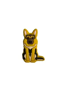 F/A14- (1)PC 1.4" German Shep Dog Focal Bead for DIY Keychains, Wristlets, Cup Charms, Car Charms ETC