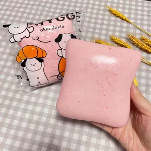 Bread Butter Squishy,Slow Rising Squishy，Stocking Stuffers,Stress Balls，Stress Relief & Fidget Toys for ADHD，Party Favor Gift (Pink)