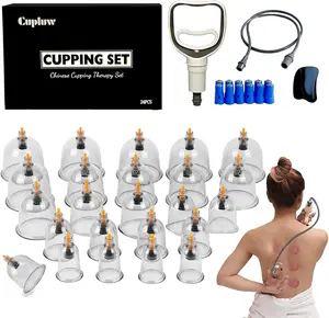 Cupping Kit for Massage Therapy - 32 Cups Professional Chinese Cupping Set with Magnetics, Vacuum Cupping Therapy Set for Cellulite Reduction Muscle Pain Relief with Manual Pump