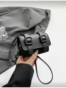 2025 Autumn Winter Fashion Adjustable Crossbody Shoulder Mini Lipstick Shape Candy Color Crossbody Bag Women's Versatile Small Casual Shoulder Bag New Year Style