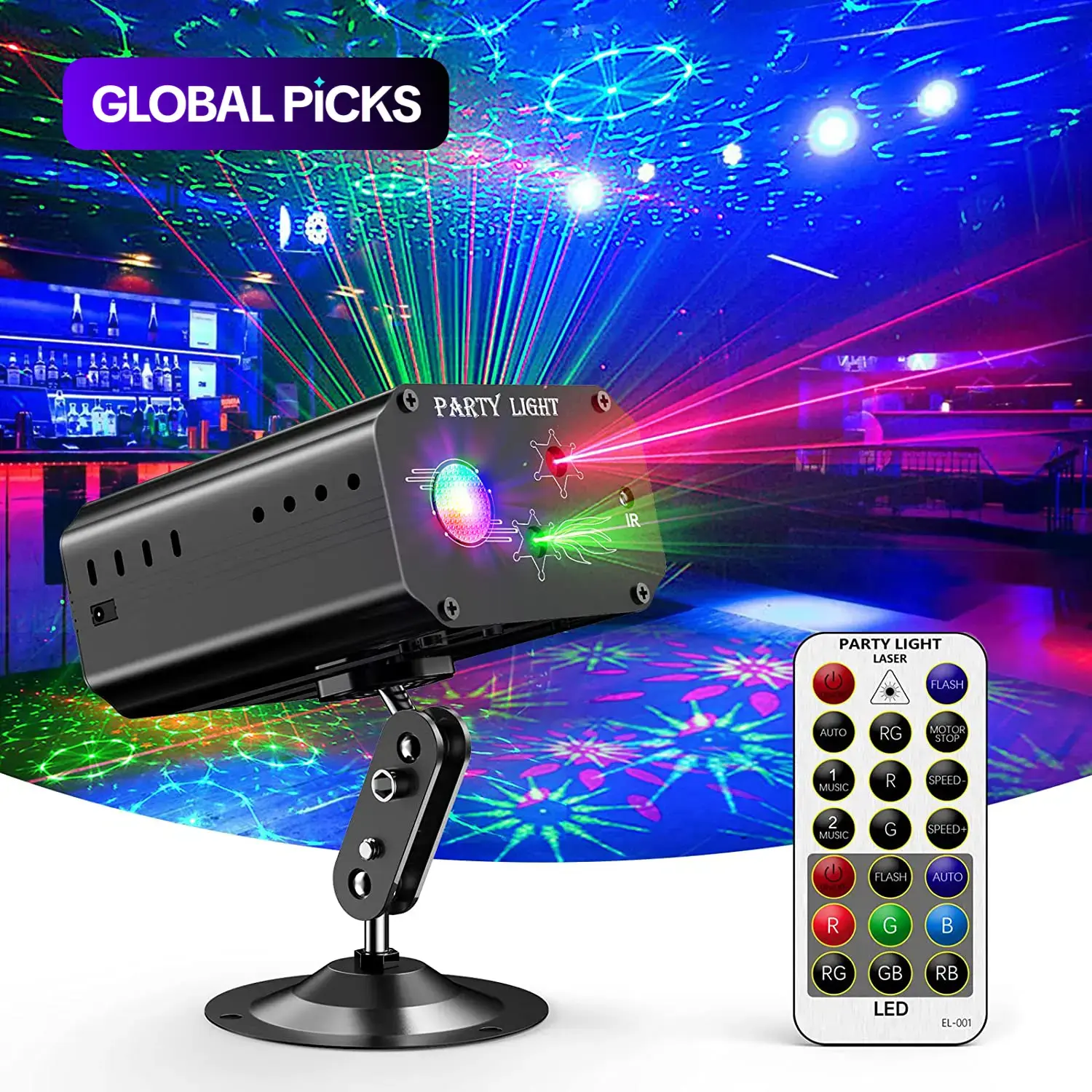All-Aluminum Party Disco Light with Remote Control, USB-Powered Strobe Light with Adjustable LEDs, Dimmable Led Lighting for Birthdays, Weddings, Holidays and Christmas Decor, Led Decoration #GLOBAL PICKS