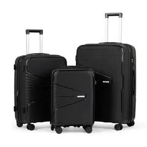 AAIVV 3-Piece Luggage 20''/24''/28''Luggage, Hard Shell ABS Suitcase with Double Spinner Wheels, Lightweight Expandable Rolling Luggage with TSA Lock