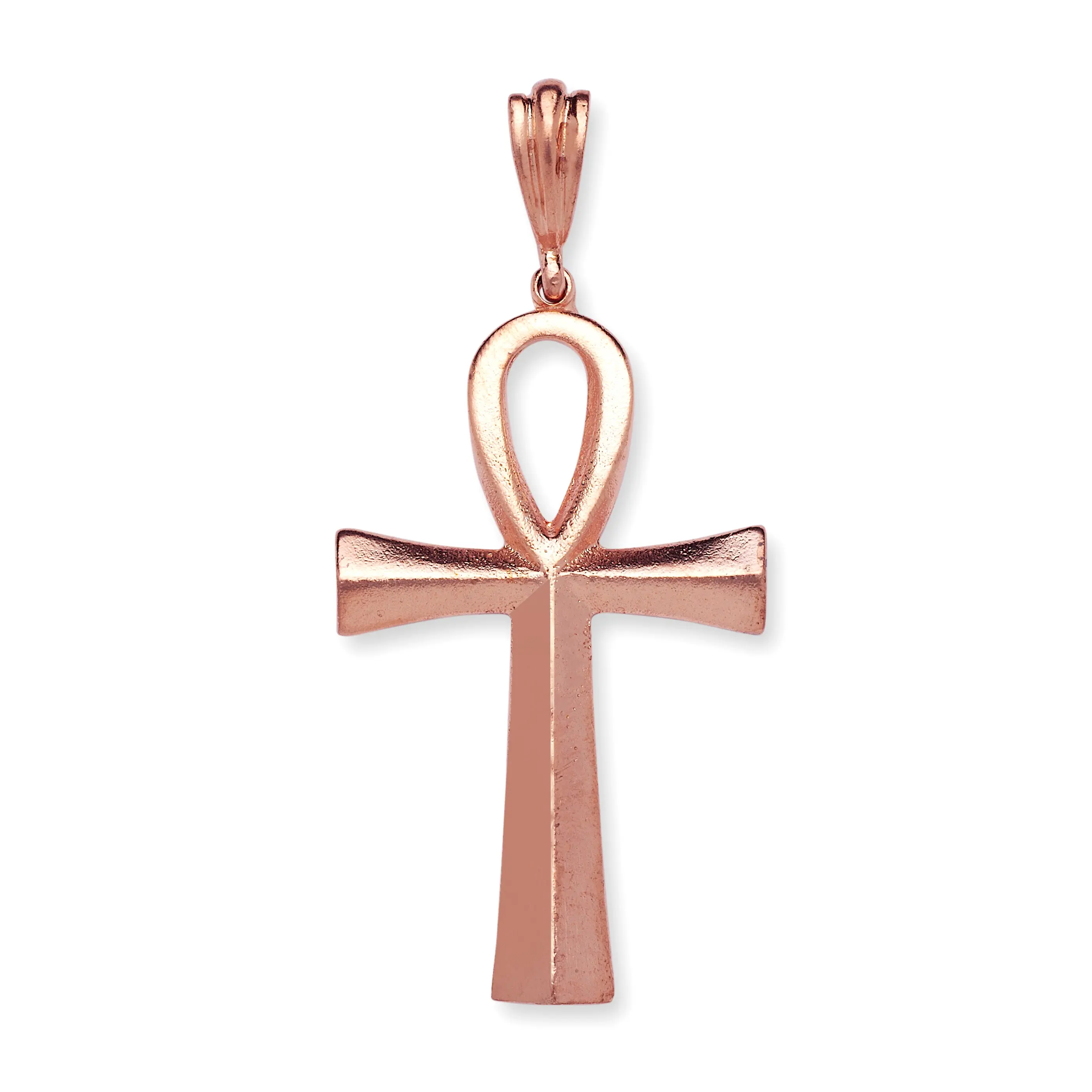 BETTER JEWELRY Large Pure Copper Ankh Pendant for Men & Women, Smooth Ancient Egyptian Symbol of Life, Handmade Unique Spiritual Gift, Immortality, Craftsmanship