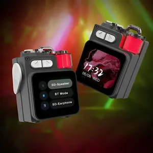 DK08 Wireless Speaker, 1 Count Portable Mini Multi-function Wireless Music Player, Rechargeable Stereo Radio Speaker with Cool Light for Home Office, Smartphone, Multifunctional Desktop Speaker