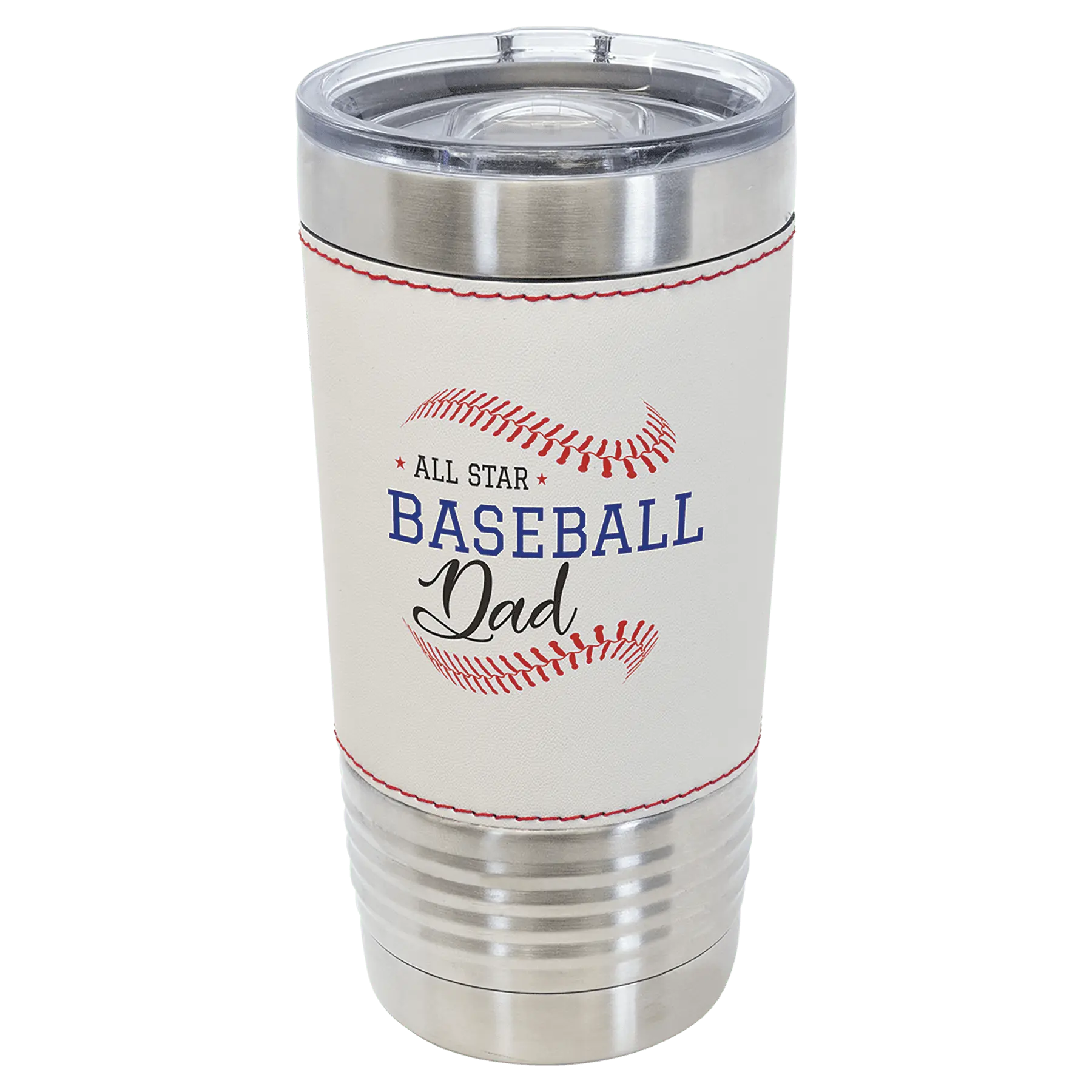 Baseball Tumbler with Slider Lid Insulated Stainless Steel Drinkware for Game Day All Star Baseball Dad Personalized Mug Portable Water Bottles