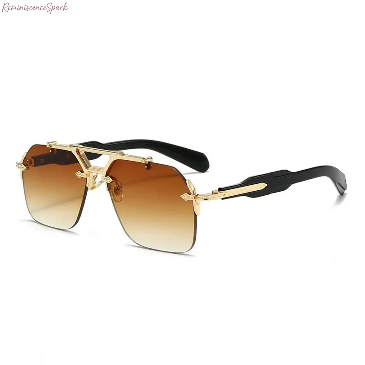 Women's 2026 Unisex Oversized Pilot Sunglasses - Vintage Classical Sports Eyewear, Double-Beam Semi-Rimless Metal Frame, Fashion-Trimmed Design, Blue Light Blocking Anti-Glare Lenses, All-Match for Outdoor Travel, Daily Driving