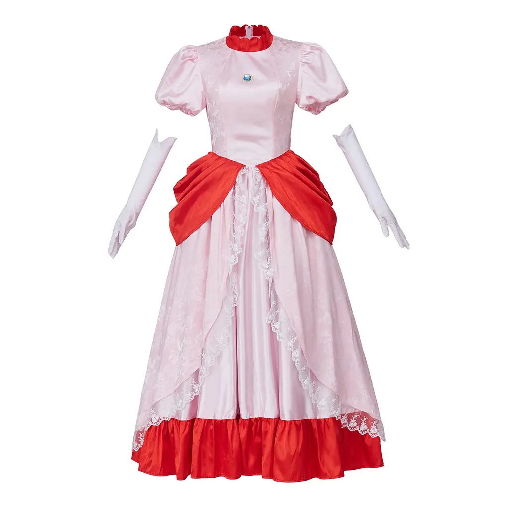 Women's Fitted Princess Cosplay Costume Dress - Elegant Lace Lady Outfit with Matching Accessories, Comfortable Women's Clothing Set for Halloween, Elegance, Round Neck, Women's Clothes