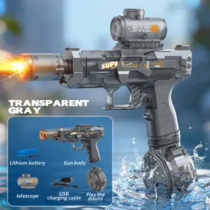 2026 New Automatic Ultimate Battle Powerful ElectricWater Pistol,IP67 Waterproof, Automatic Squirt Pistol withGlowing Realistic Muzzle 320cc Strong Outdoor Toy forKids, Summer Fun