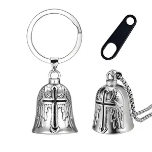 2pcs Small Monster Guardian Motorcycle Bells, Car Keychain, Unisex Riding Accessories with Lanyard, Good Luck Ride Bell, Moto Parts, Stylish Keychain