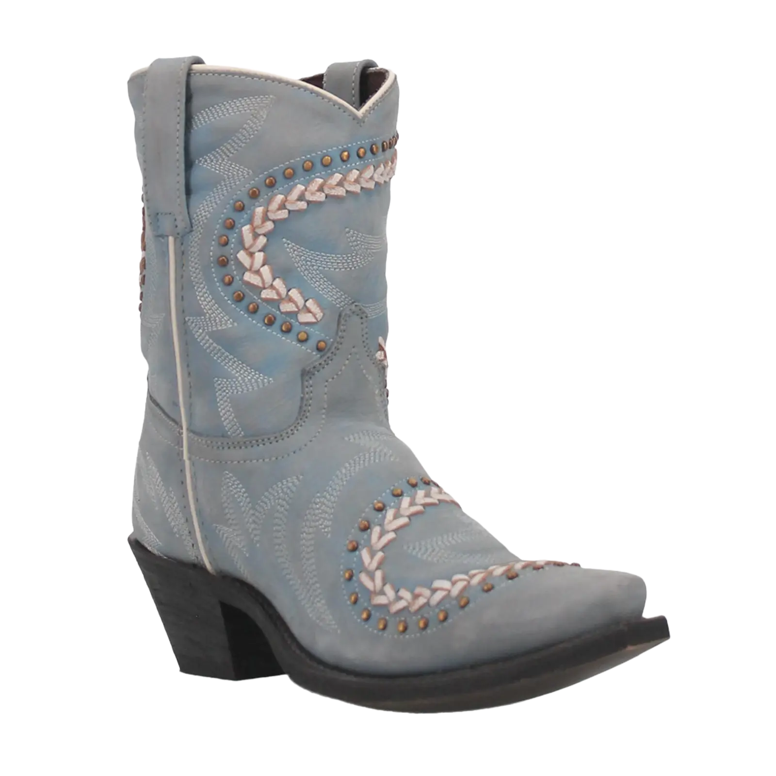 Dan Post® Ladies Fancy Leather Baby Blue Snip Toe Boots 52401