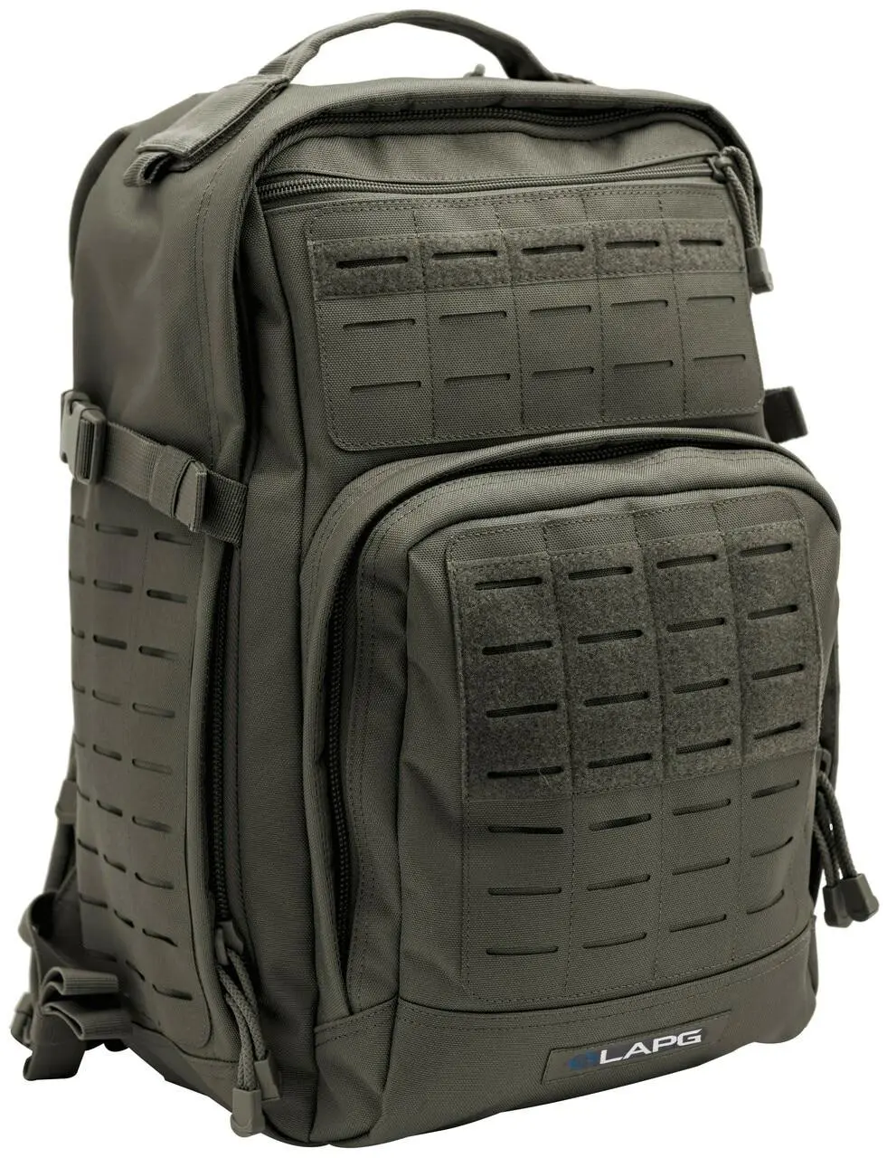 LA Police Gear Tactical Backpacks - Atlas 12 Hour Daypack in 900D Polyester with Laser-Cut MOLLE, Hydration Port and Chest Pack Ready, Buckles