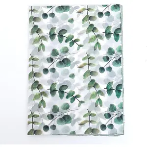 100 Sheets Eucalyptus  Wrapping Tissue Paper Recyclable Greenery Botanical Packaging Bag for Wedding Birthday Showers Art Craft Party Favor Decoration