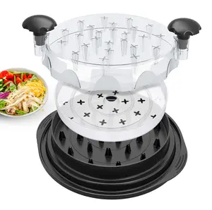 Transparent Chicken Shredder, Stable Anti-Slip Twist Meat Shredder Tool, Ergonomic Non-Slip Handle, Suitable for Tocas, Buffalo Chicken Dip, Meat Grinder, Dishwasher-Safe