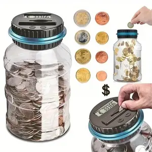 Automatic Coin Counter Bank with LCD Display, Large Savings Box, Coin Piggy Bank, Electronic Coin Bank, Durable Abs Resin, Perfect Gift for Halloween, Thanksgiving, Christmas