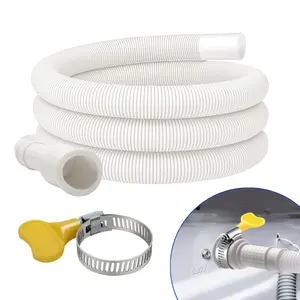 5ft Flexible Dehumidifier Drain Hose  Universal Washing Machine With Connecting Clamp & Cuttable Rubber Adapter For Portable Ac Dishwasher Faucet Extension gift