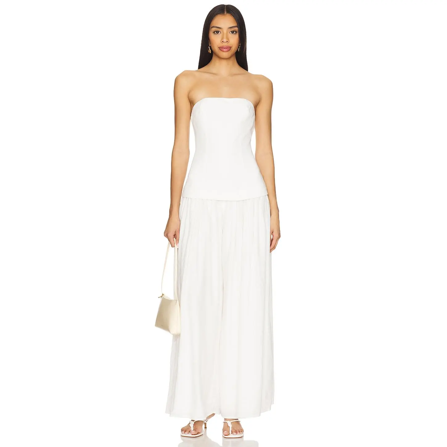 Line & Dot Theo Jumpsuit in White