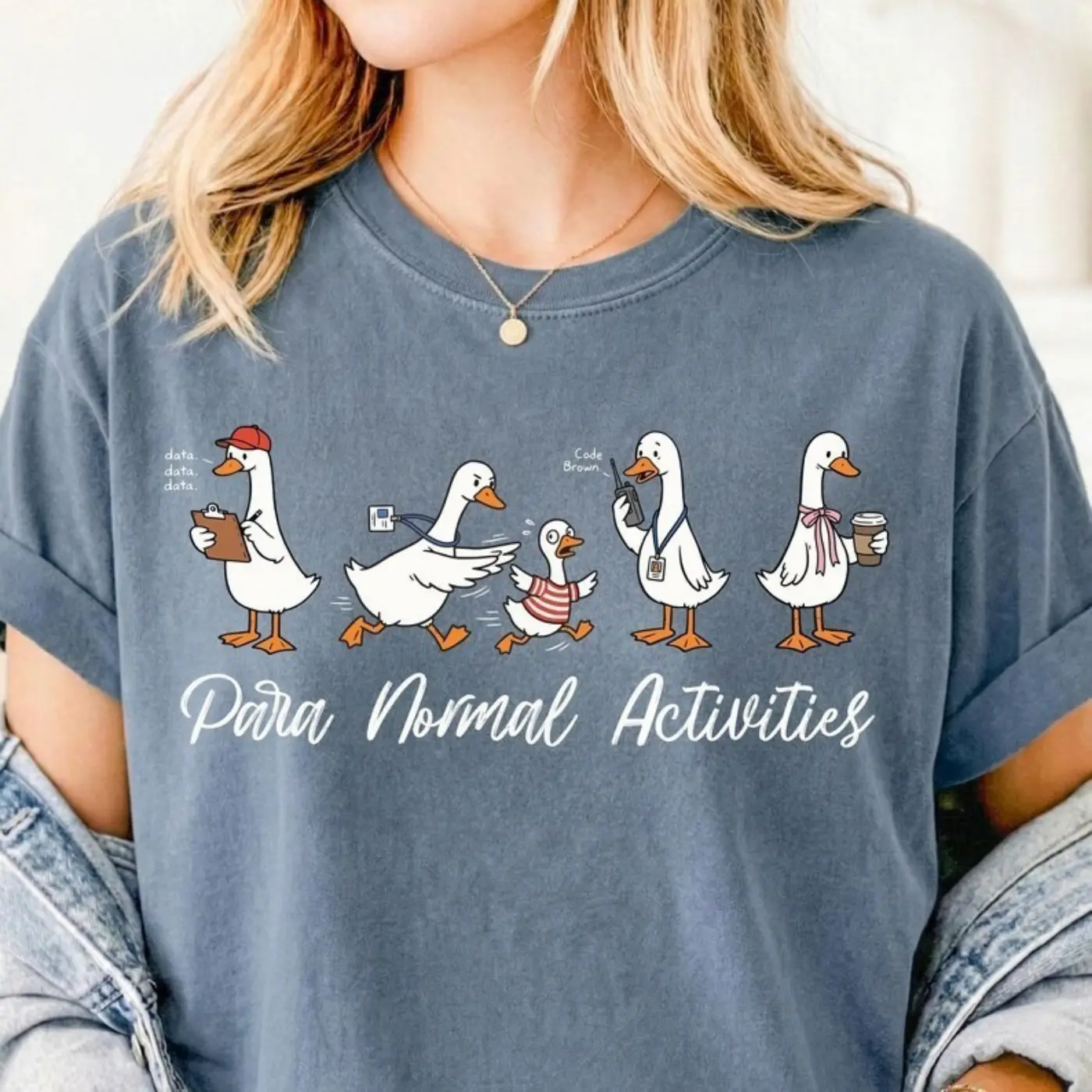 Comfort Colors Paraprofessional Silly Goose TShirt, Para Normal Activities, SpEd RBT Teacher Aide Gift, Gift for Her