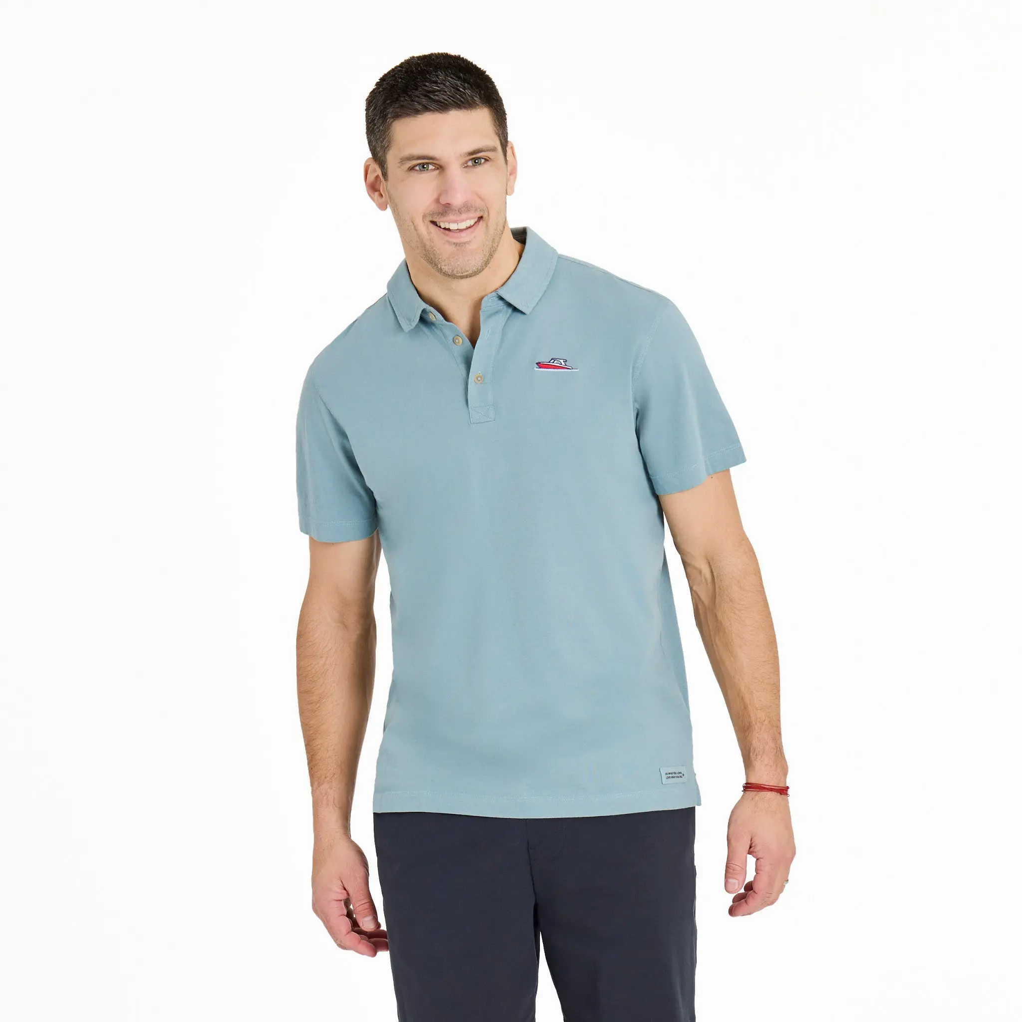 Men's Boat on the Water Short Sleeve Crusher-LITE Polo
