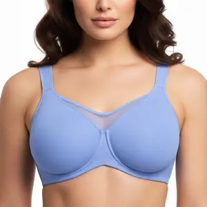 HSIA Cardi Comfort Plus Size Unlined Non-Padded Underwire Smoothing Wide Strap Full Coverage Minimizer T-shirt Bra SpringStatements
