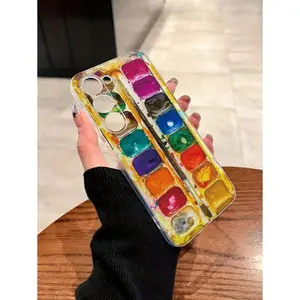 1pc Fine Mesh Transparent Paint Mixing Palette, Shockproof  Case Art Painting,Compatible With Samsung Galaxy Series A54/A53/A52(A52S Compatible)/A34(5G)A32(5G)/A14(5G)/A13 5G/A04S/S21/S21U/S22/S22U/S23/S23+/S23U And S24 Series A15/A35(5G)/A55(5G)/A25(5G)