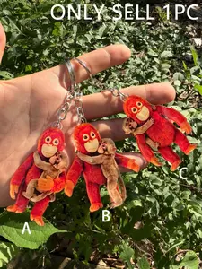 Acrylic 2D Flat Monkey Keychain, Cute Cartoon Design, Non-3D, Perfect Gift for Friends, Waterproof, Durable, Ideal for Daily Use