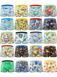 Comfortable Boys' Underwear Set of 20, Casual Underwear, Youth Underwear, Fashionable All-Over Print, Soft Fabric, Slim-Fit, Perfect for Daily Wear, All Seasons