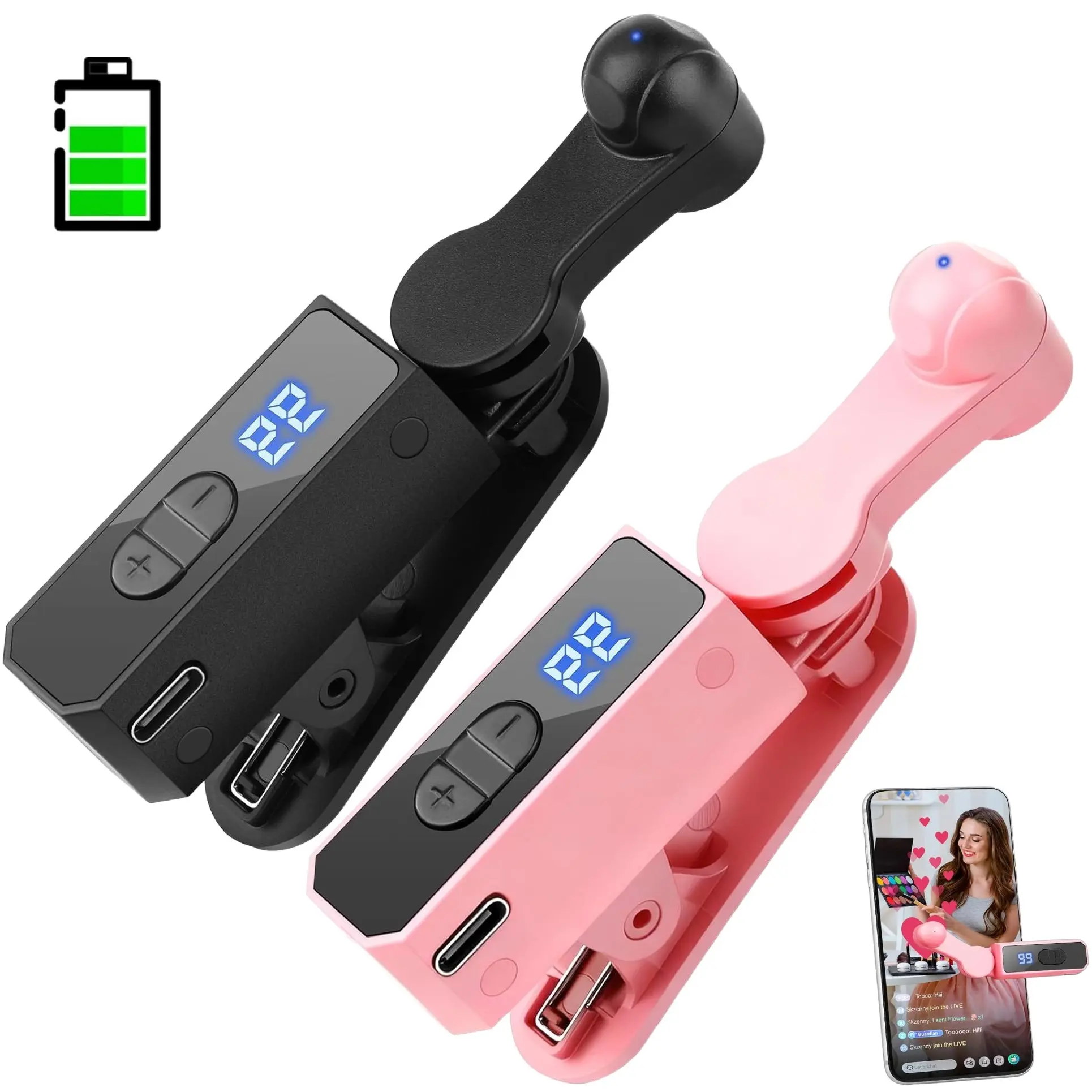 Wriless Auto Clicker for iPhone Android Phone Tapper for Tiktok Built-in Battery Screen Auto Tapper for Tiktok Live,Game,Likes & Reward Tasks Rechargeable