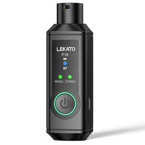 LEKATO XLR Bluetooth Receiver Wireless Adapter BT 5.3 48kHz/24bit 165ft Range for Mixing Console Desk Audio Mixers Speakers DJ PA Systems 15H Battery Life (1 Pack for Mono) Summervibes