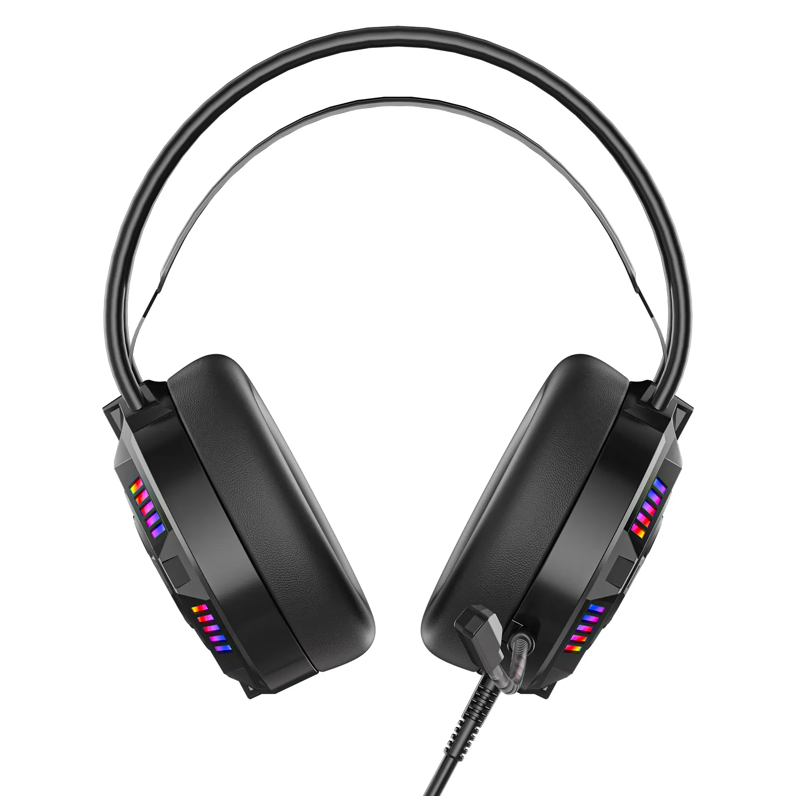 RGB Gaming Headset with Noise Cancelling Mic, Stereo Over Ear Headphones for PC PS5 PS4 Xbox Series X/S Switch2 Laptop Tablet Phone