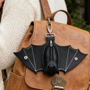 Bat Shape Men's Wallet, Personalized Bat Bag, Portable Coin Purse, Leather Keychain Holder, Creative Gift for Men, Fashion Accessory